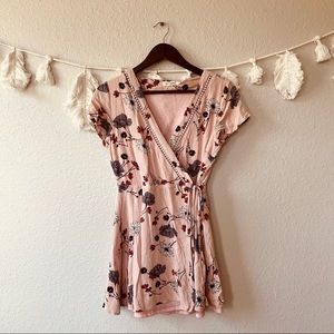 🦃 Blu Pepper | Floral Wrap Dress